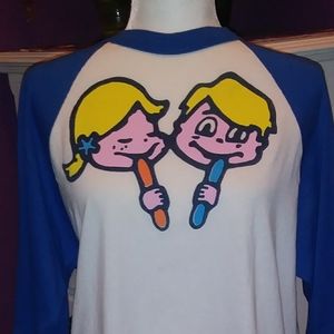 3/4 length sleeve t-shirt w/ cute graphic